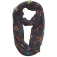 thumbnail image 2 of Peach Couture All season Infinity Loop Scarves Rainbow Anchor Print, 2 of 10