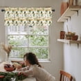 thumbnail image 6 of Curtain Valances for Windows, Retro Watercolor Tropical Plants Palm Tree Rod Pocket Valance Window Treatments Short Curtains for Kitchen Bathroom Living Room 54 x 18 Inches, 1 Panel, 6 of 6