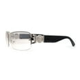 thumbnail image 3 of Luxury 90s' Rimless Thin Metal Rectangular Fashion Sunglasses Silver Black Grey Clear, 3 of 4