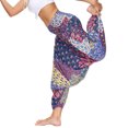 thumbnail image 5 of Defitshape Women's Harem Pants Aladdin Baggy Yoga Pants Summer Parachute Genie Balloon Thai Loose fit Buddha Gypsy Sweatpants Hippie Jogger Casual Bohemian Comfy Boho Patterned2 One Size, 5 of 5