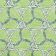 thumbnail image 3 of HomeRoots 676006 8 x 10 ft. Lime Green Teal & Ivory Geometric Washable Machine Made Rectangle Area Rug with UV Protection, 3 of 9