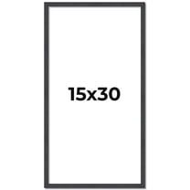 15x30 Rustic Brown Real Wood Picture Frame Width 0.75 inches | Interior Frame Depth 0.5 inches |