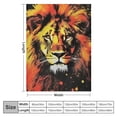 thumbnail image 4 of BCIIG for Abstract Art Lion Splash Plush Flannel Throw Blanket - Ultra Soft, Warm &amp; Cozy - Lightweight &amp; Comfy - Anti-Pilling, Fuzzy Fabric for Couch, Bedroom - Bold Decor  50x60in, 4 of 6