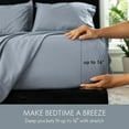 thumbnail image 5 of ClevaHome 6-Piece Queen Luxury Bed Sheet Set - Soft, Wrinkle & Fade Resistant Microfiber Bedding with 14" Deep Pocket & Embroidery, Quarry, 5 of 9