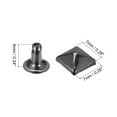 thumbnail image 2 of Unique Bargains 100 Sets Spike Rivet 7mm Pyramid Rapid Rivet Studs Square Spikes Gun-black, 2 of 5