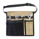 thumbnail image 1 of Delantal de un solo lado con bolsa para herramientas de 5 bolsillos (negro + caqui), 1 of 5