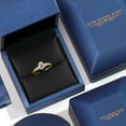 thumbnail image 5 of Gem Stone King 10K Yellow Gold Mercury Mist Mystic Topaz and Lab Grown Diamond Engagement Ring for Women | 1.20 Cttw | Oval 7X5MM | Gemstone November Birthstone | Size 9, 5 of 6