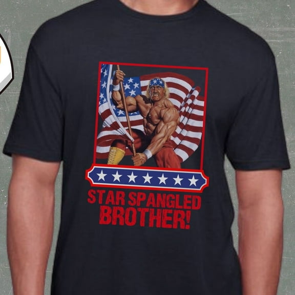 DOPASHIRT Hulk Hogan Patriotic Graphic Tee, Mens American 4Th Of July Usa Tshirt, Funny Men'S Shirt, Military Weightlifting Shirt, Gift Ideas For Unisex S-5XL Hot Trending Shirt
