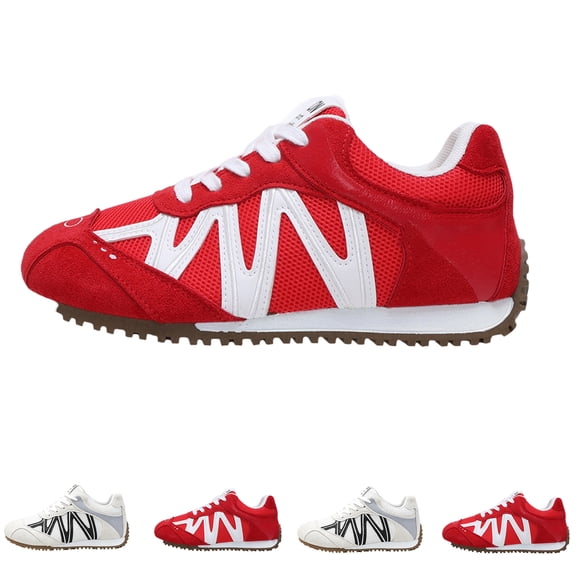 Domzle Women's Classic Retro Casual Fashion Sneaker | Anit-Slip | Trendy Stylish | Casual Comfortable| Running Walking Shoes Red