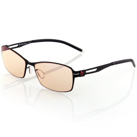 Visione VX- 400 Computer Gaming Glasses - Anti-Glare, UV & Blue Light Protection, Eye Strain Relief, Comfortable Gaming, Black - PC/Mac/Linux