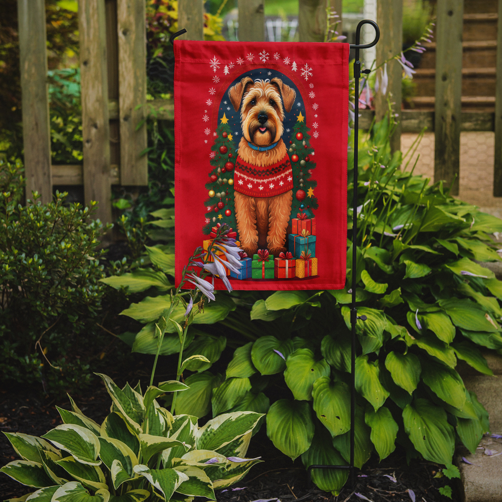 Wheaten Terrier Holiday Christmas Garden Flag 11.25 in x 15.5 in