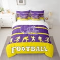thumbnail image 3 of Football Bedding 7PCS Twin Size Comforter Sets Football Bedding Sets Sports Comforter Set,1Comforter, 1Flat Sheet, 1Fitted Sheet,2Pillowcases,2 Throw Pillow Covers(Minnesota), 3 of 5