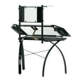 thumbnail image 6 of Studio Designs Futura Glass and Metal  Drafting Table Tower Black/Clear Glass 10067, 6 of 14