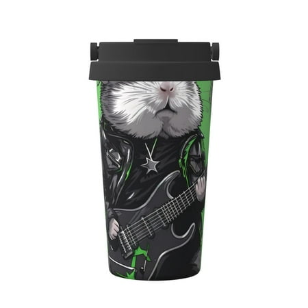 

Tebeau Rock Guitar Guinea Pig Print Travel Coffee Mug Insulated Coffee Cup with Leakproof Lid Coffee Tumbler Reusable Coffee Cups with Seal Lid