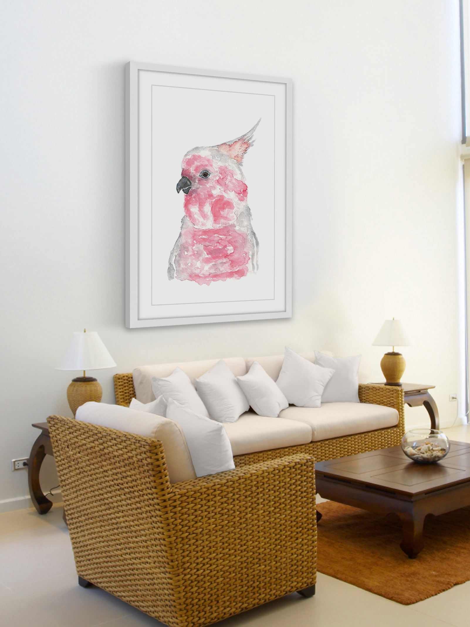 "Major Mitchell's Cockatoo" Framed Painting Print