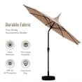 thumbnail image 6 of Bestco 9 ft Wide Patio Umbrella with Crank Handle, Adjustable Angle and 8'6" Steel Pole, Beige, 6 of 12