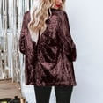 thumbnail image 4 of Women Sequins Sequin Jacket Casual Long Sleeve Glitter Party Shiny Lapel Coat Rave Outerwear Women S Vest Lightweight Coats for Women plus Size Women Winter Coats Heat Jacket Women Insulated Coat, 4 of 6
