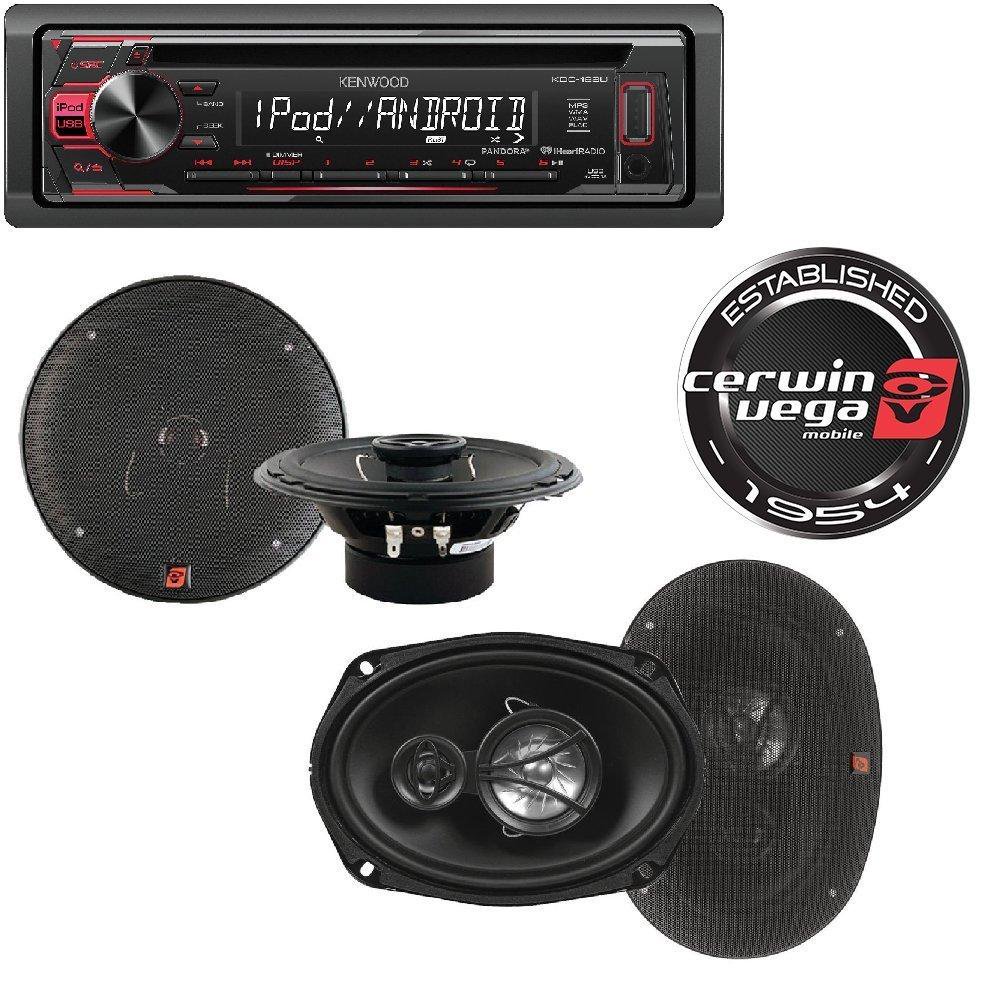 Kenwood InDash 1DIN CD Car Stereo Receiver with Front USB Input W