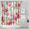 thumbnail image 2 of Waterproof Pioneer Shower Curtain 84x72 Inch Polyester Unique Colorful Floral Shower Curtain for Bathroom Hotel Home Decor with 12 Plastic Hooks, 2 of 5