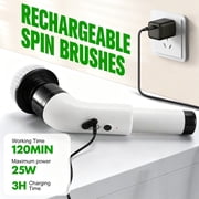 Electric Spin Scrubber Cordless - 500RPM Power Spin Scrubber for Bathroom, Shower & Tile Cleaning with 9 Brush Heads, Rechargeable - Grout, Floor, Sink Cleaner