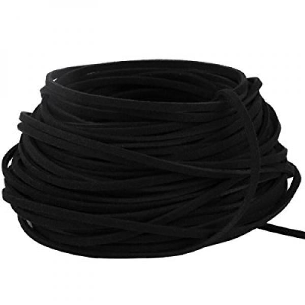 3m x 3mm Black Leather Cord