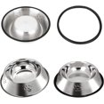 thumbnail image 2 of 2 comederos para perros de acero inoxidable con base de goma antideslizante, cuenco para comida para mascotas y cuenco para agua (parte inferior: 22 cm, boca del cuenco: 16cm), 2 of 5