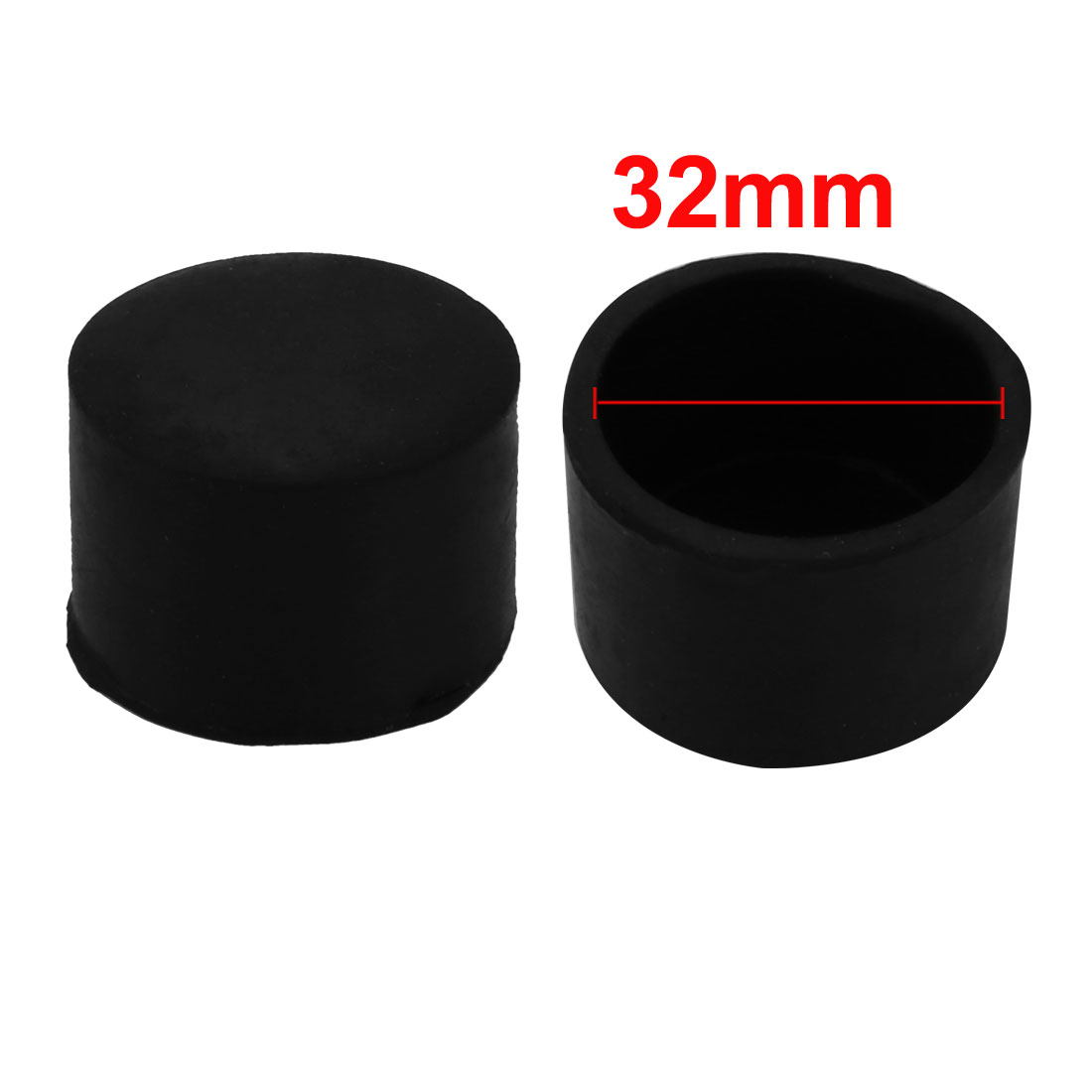 8Pcs Chair Leg Caps Rubber Floor Protector Furniture Feet Covers 32mm