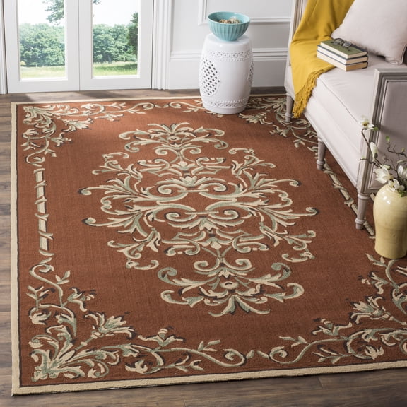 Safavieh Easy Care Chanelle Floral Area Rug, Rust/Multi, 8' x 10'