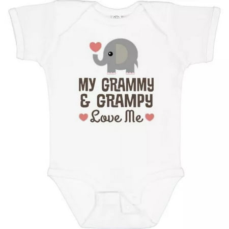 Bella Canvas My Grammy And Grampy Love Me Outfit Baby Grandchild Boy Girl Bodysuit