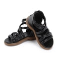 thumbnail image 4 of Felwors Summer Children And Girls Sandals Flat Bottom Lightweight Back Zipper Open Toe Breathable And Comfortable Tassel Ethnic Pattern Casual Roman Style, 4 of 6