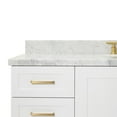 thumbnail image 4 of Ariel Taylor 61 In. Oval Sink Vanity With Carrara White Marble Countertop In White, 4 of 10