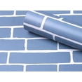 thumbnail image 2 of Rollo Papel Tapiz Vinílico Decorativo Adherible Interiores 10 metros H&JESS  ladrillo azul, 2 of 2
