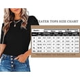 thumbnail image 6 of Womens Crewneck Short Sleeve Sweaters Tops Ribbed Pullover Sweater Blouse Soft Slim Fit Knit Sweater, 6 of 6
