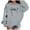 Grey, variant on Girls Cute Bow Print Long Sleeve Hoodie, Casual Pullover Sweatshirt with Front Kangaroo Pocket, Soft Warm Lined Hooded Sweatshirt for Kids Toddler Little Big Girls Ages 3-14 Years