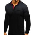 thumbnail image 3 of Polo de manga larga con bolsillo degradado para hombre Adepaton CJWUS-6383, 3 of 6
