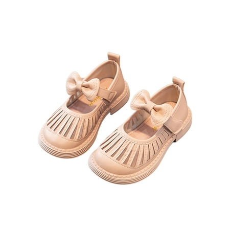 

Welliumy Girl s Dress Shoes Ankle Strap Flats Bowknot Mary Jane Sandals Party Princess Shoe Performance Lightweight School Pink 11C