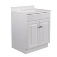 thumbnail image 3 of Pemberly Row 24-Inch Bathroom Wood Vanity Without Top in White, 3 of 8
