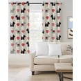 thumbnail image 2 of Cute Scotch Dogs Blackout Curtains for Bedroom Living Room Darkening Curtains 84 Inch Length 2 Panels Set Red Heart Lovely Pets Vintage Window Curtain Window Treatment Grommet Drapes 42"x84", 2 of 9