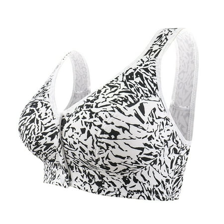 Blphud Womens Sports Bra Sports Bras Women Women s Front Side Buckle Lace Edge without Steel Ring Movement Seamless Gathering Adjustment Bra Lingerie for Women Sports Bras for Women Black 42