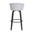 thumbnail image 6 of Diana 26" Swivel Black Wood Counter Stool in Light Gray Fabric, 6 of 11