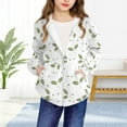 thumbnail image 2 of THDHVS Sweatshirts for Teen Girls, Hoodie for Girls Graphic Print Pullover Hoodie Long Sleeve with Front Pocket Soft Sweatshirts for Teen Girls Streetwear Army Green 5-6 Years, 2 of 7