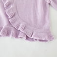 thumbnail image 3 of ibuvkizy Girls Sweaters Fall Winter!Girls Cardigan Toddler Kids Baby Girls Fashion Cute Color Long Sleeved Thin Style Button Cardigan Sweaters Purple,18 Months, 3 of 8