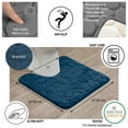 thumbnail image 3 of Contour Bath Rug Memory Foam Mat 3D Pebble 20”L x 20”W Navy Blue, 3 of 6