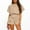 Khaki, variant on Danhjin Women Summer Loose Fashion Printed Long Sleeve Jumpsuit Rompers Spaghetti Strap Waist Short Pant Striped Print Rompers With Pockets Sundresses Summer
