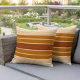 thumbnail image 5 of Pack of 2 Outdoor Pillow Covers 24x24 Inch Waterproof Burnt Orange Ombre Stripe Throw Pillow Covers,Decorative Couch Pillow Shams Protectors Farmhouse Striped Gradient Patio Cushion Pillowcases, 5 of 8