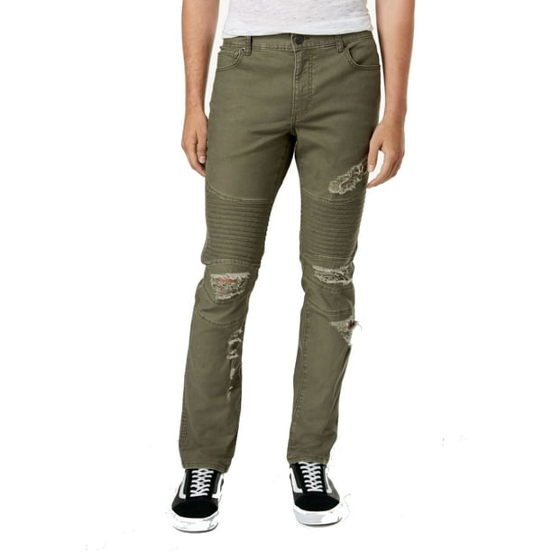 American Rag - Mens Jeans 38x32 Moto Deconstructed Slim Stretch 38 - Walmart.com - Walmart.com