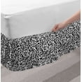 thumbnail image 2 of Black and White Bed Skirt, Monochrome Sharp Shapes Simple Fissure Crack Fractal Form Burst Pattern, Elastic Bedskirt Dust Ruffle Wrap Around for Bedding Decor, 4 Sizes, Black White, by Ambesonne, 2 of 2