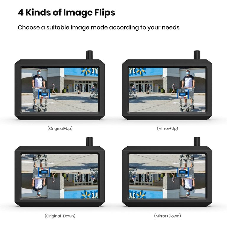 AUTO-VOX Upgrade Solar Wireless Backup Camera for Truck, AUTO-VOX 3Mins No  Wires Install with Battery Powered Car Back Up Camera Systems