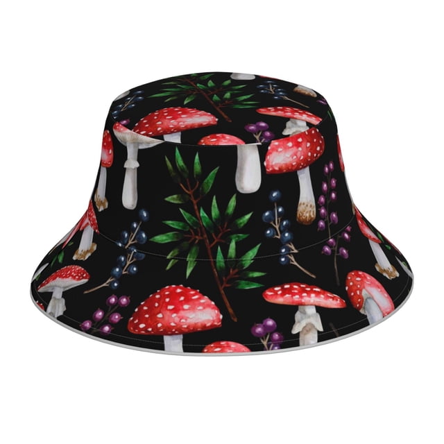 Balery Red Mushrooms Sombreros para el sol para hombre y mujer, sombrero de pescador con UPF 50+