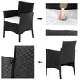 thumbnail image 4 of 4 Piece Outdoor Patio Furniture Set, PE Rattan Wicker Chair Set, Sectional Furniture Bistro Set with Cushions and Tea Table, Wicker Conversation Set for Backyard Lawn Porch Garden Poolside, B423, 4 of 9
